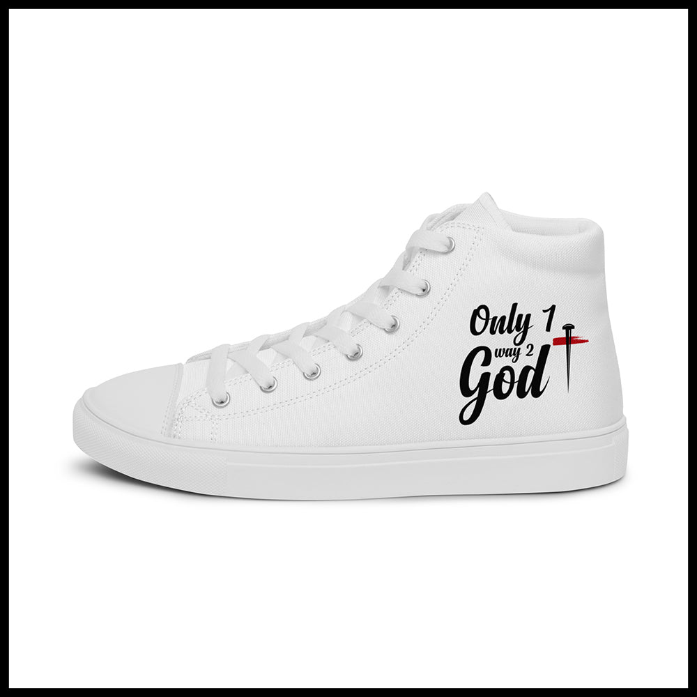 ONLY 1 WAY 2 GOD MENS HIGH TOP CANVAS SHOES