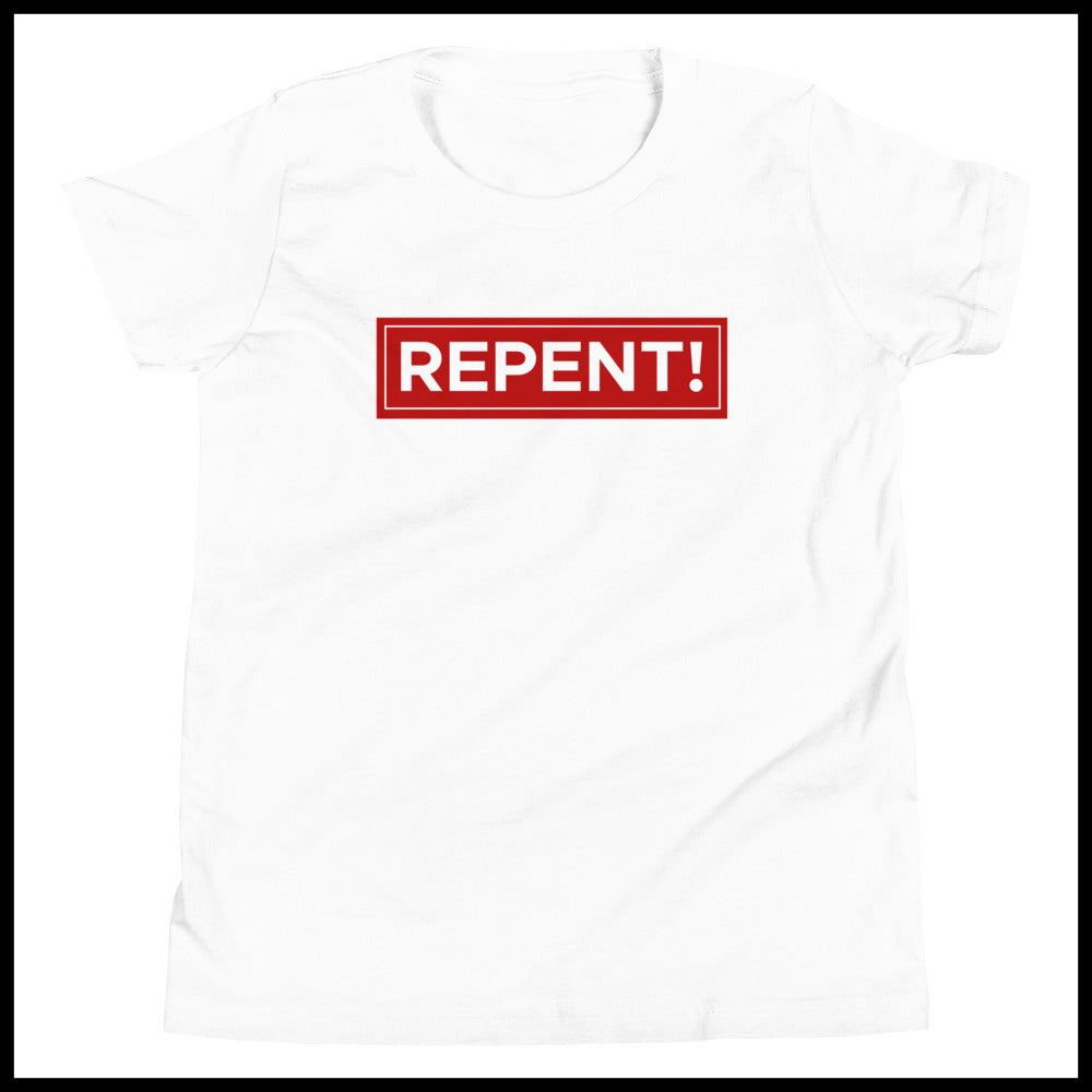 REPENT RED KIDS FRONT AND BACK T-SHIRT