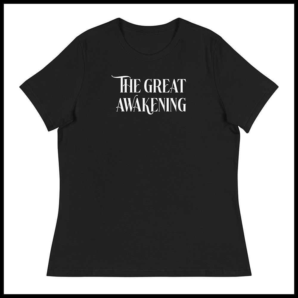 THE GREAT AWAKENING WOMENS FRONT AND BACK T-SHIRT