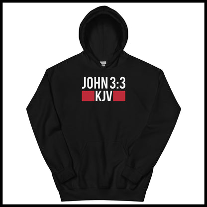 JOHN 3:3 KJV MENS HOODIE