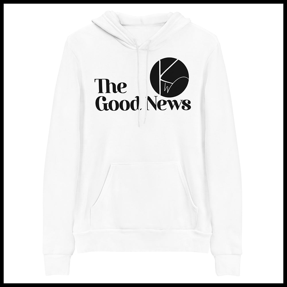 THE GOOD NEWS UNISEX FRONT AND BACK HOODIE