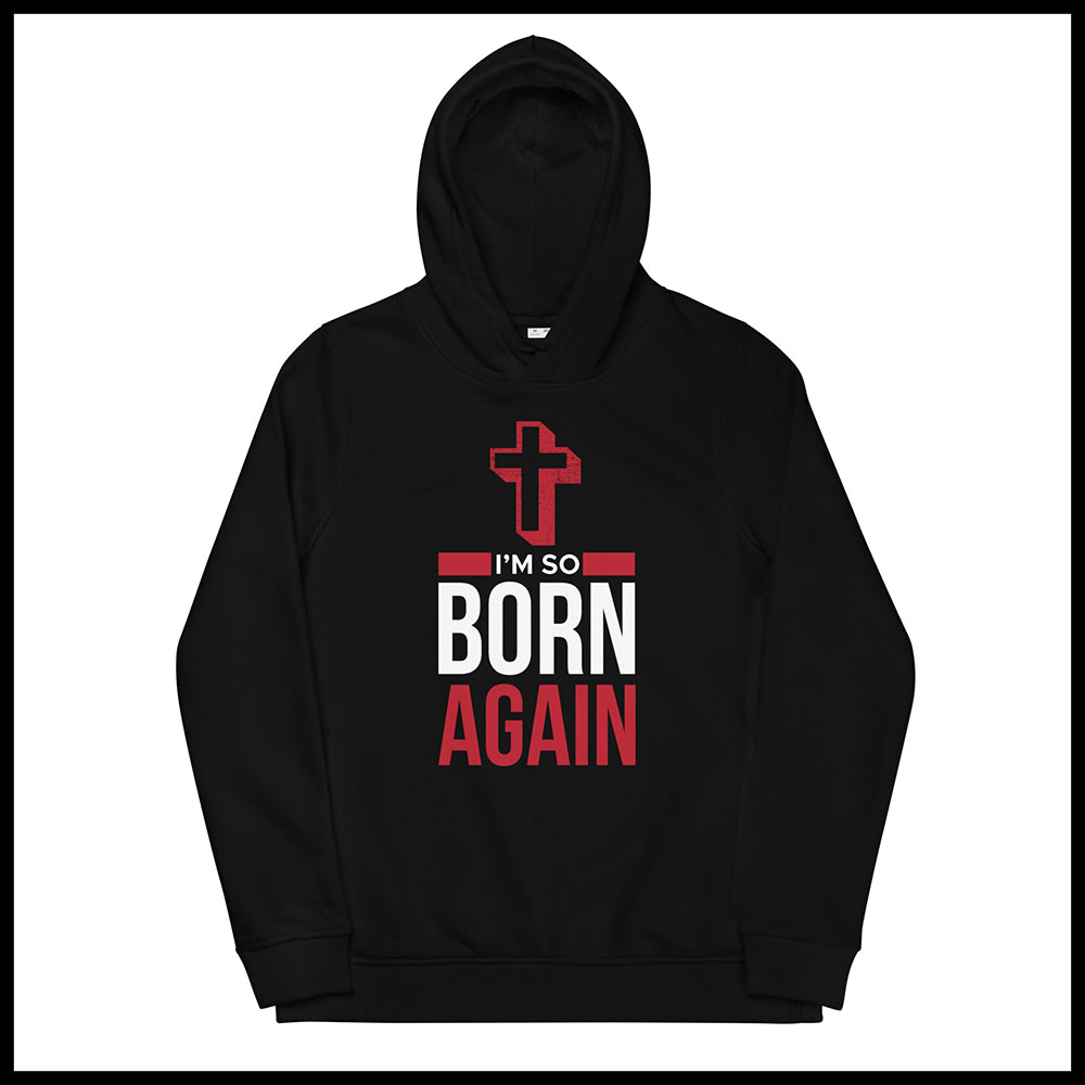 BORN AGAIN WOMENS FRONT AND BACK HOODIE