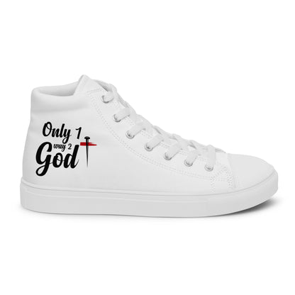 ONLY 1 WAY 2 GOD MENS HIGH TOP CANVAS SHOES