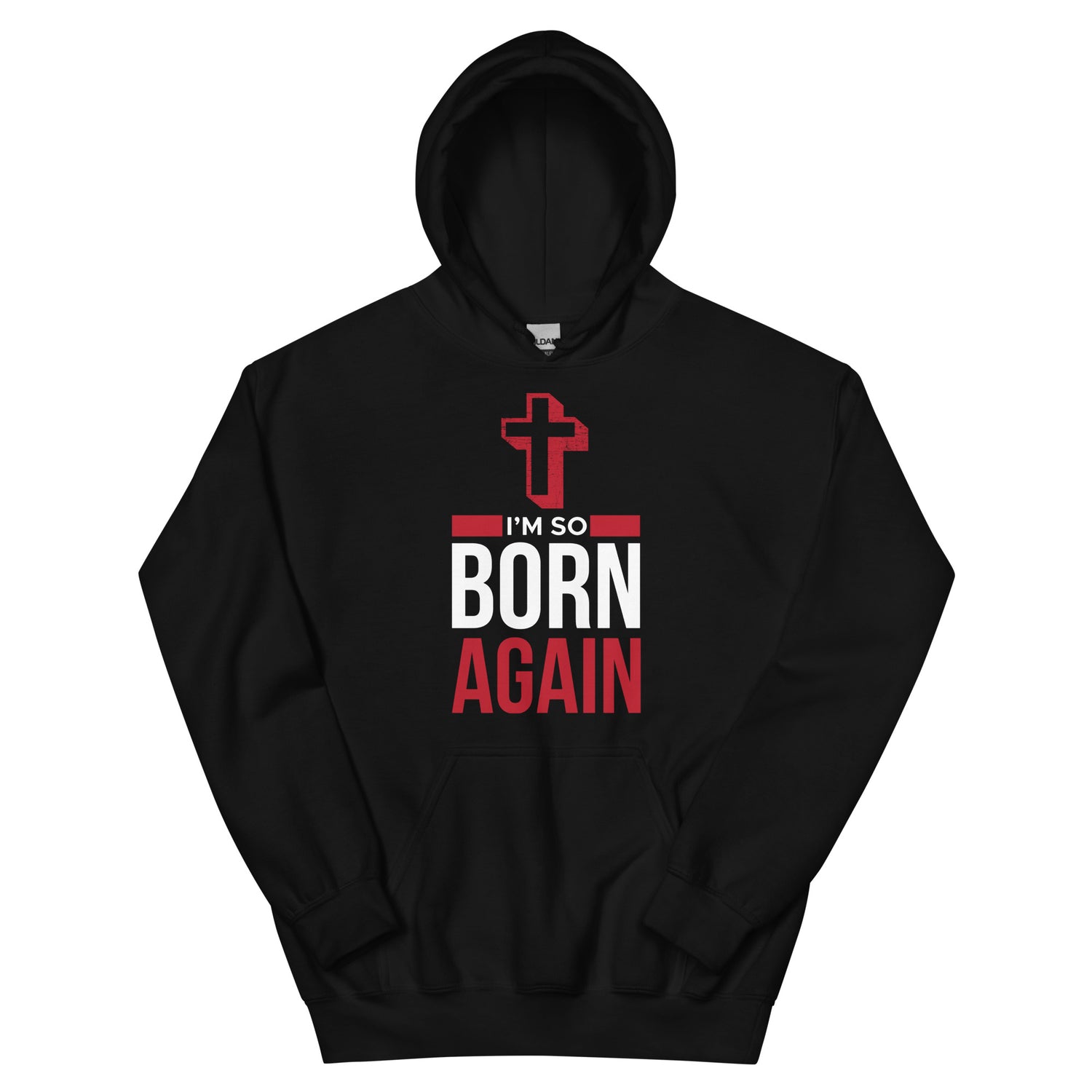 BORN AGAIN MENS FRONT AND BACK HOODIE