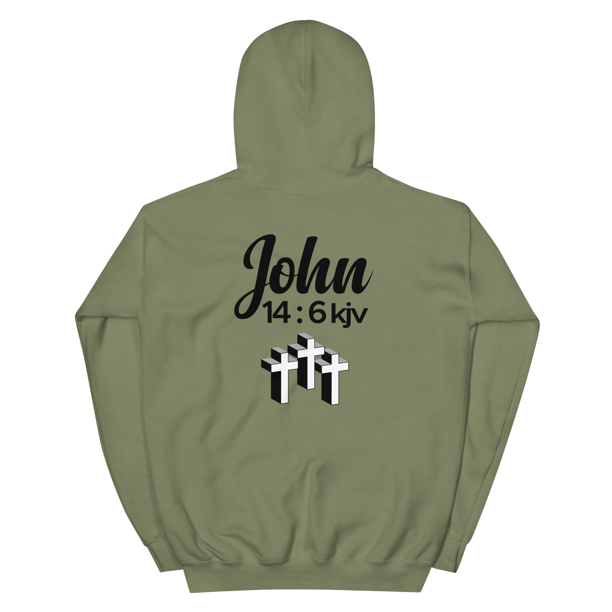 ONLY 1 WAY 2 GOD MENS FRONT AND BACK HOODIE