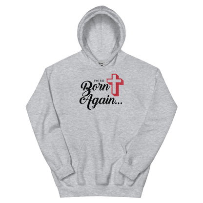 BORN AGAIN MENS FRONT AND BACK HOODIE