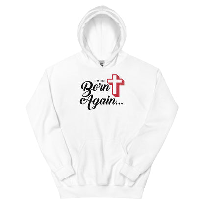 BORN AGAIN MENS FRONT AND BACK HOODIE