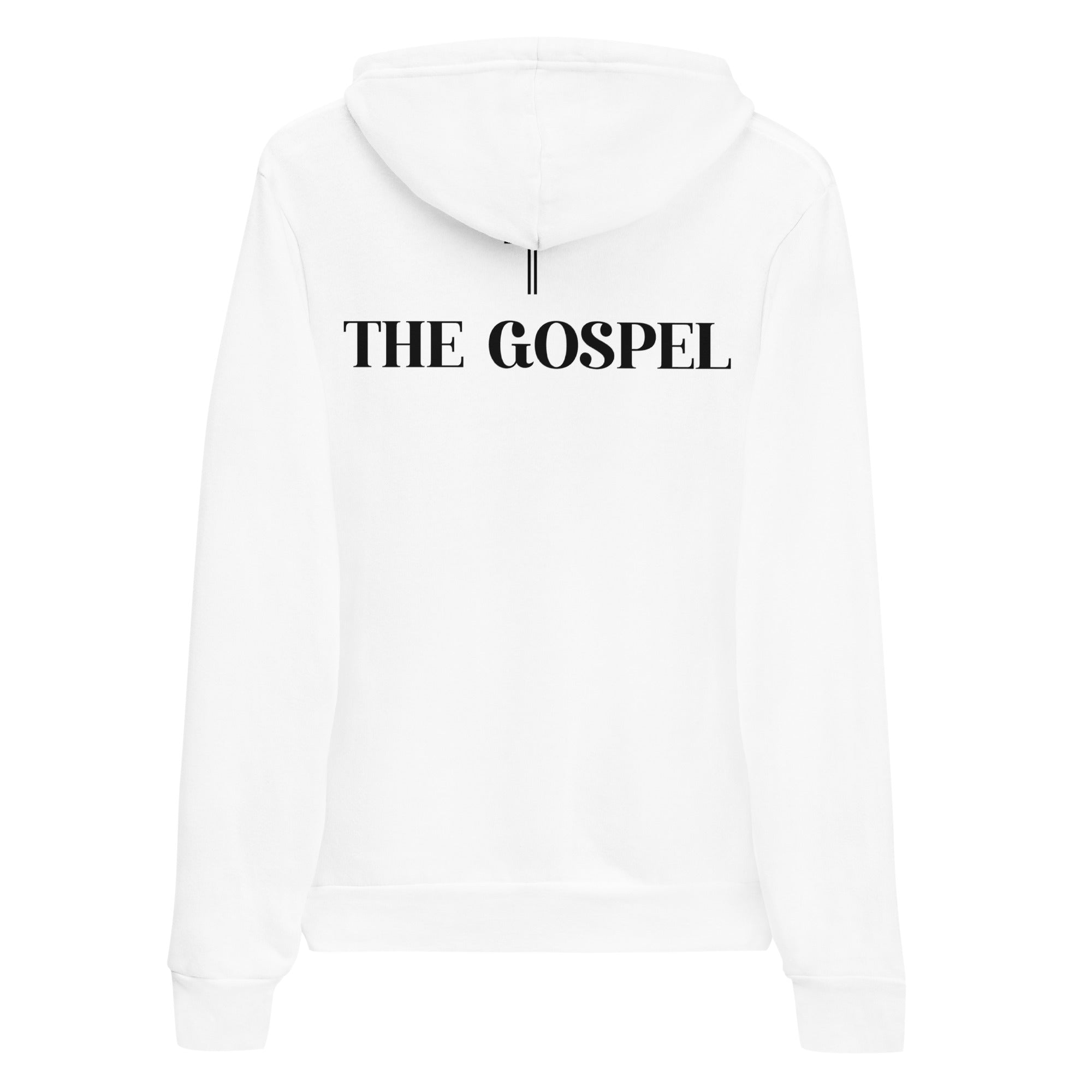 THE GOOD NEWS UNISEX FRONT AND BACK HOODIE