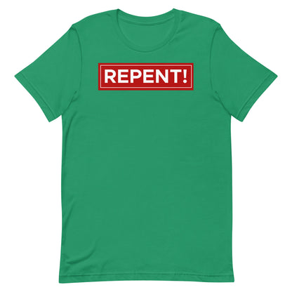 REPENT RED MENS FRONT AND BACK T-SHIRT