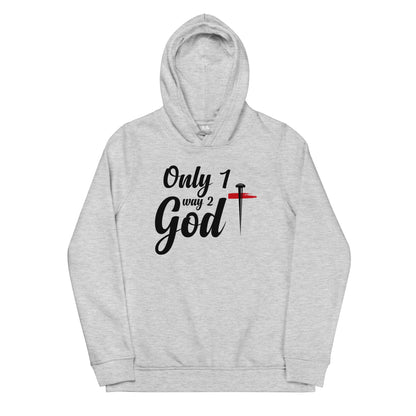 ONLY 1 WAY 2 GOD WOMENS FRONT AND BACK HOODIE