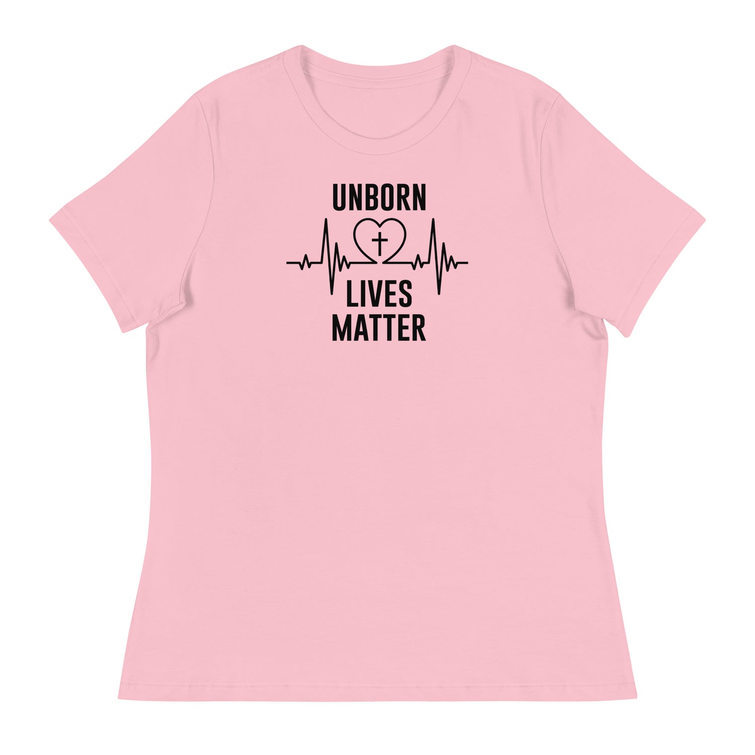 UNBORN LIVES MATTER WOMENS FRONT AND BACK T-SHIRT