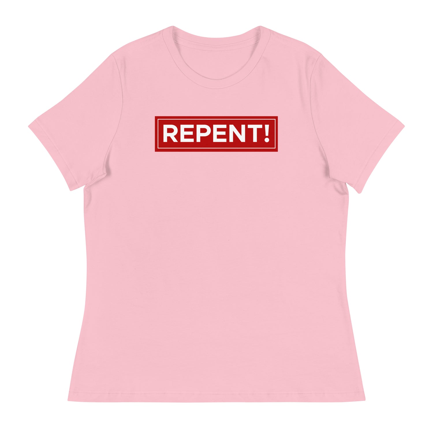 REPENT RED WOMENS FRONT AND BACK T-SHIRT