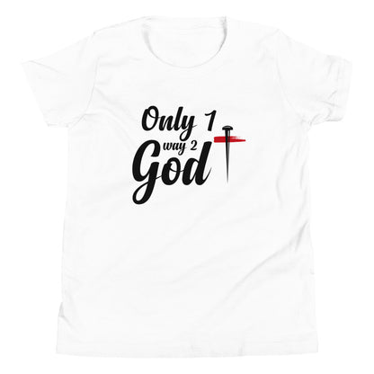 ONLY 1 WAY 2 GOD KIDS FRONT AND BACK T-SHIRT